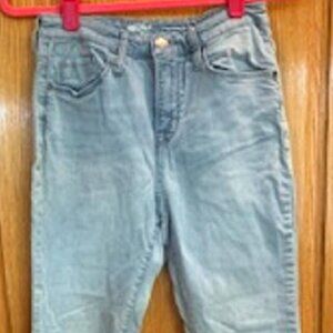Girl's High Rise Skinny Denim Jeans Straight Fit Cotton Light Blue Size 6/28